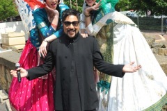 The annual Middlesbrough Mela was held in it's new home of Centre Square in the town centre on Sunday afternoon with a great mix of food, fun, dance and singing. Stilt walkers Princesses Laure (left) and Jessamin with host Bobby Friction